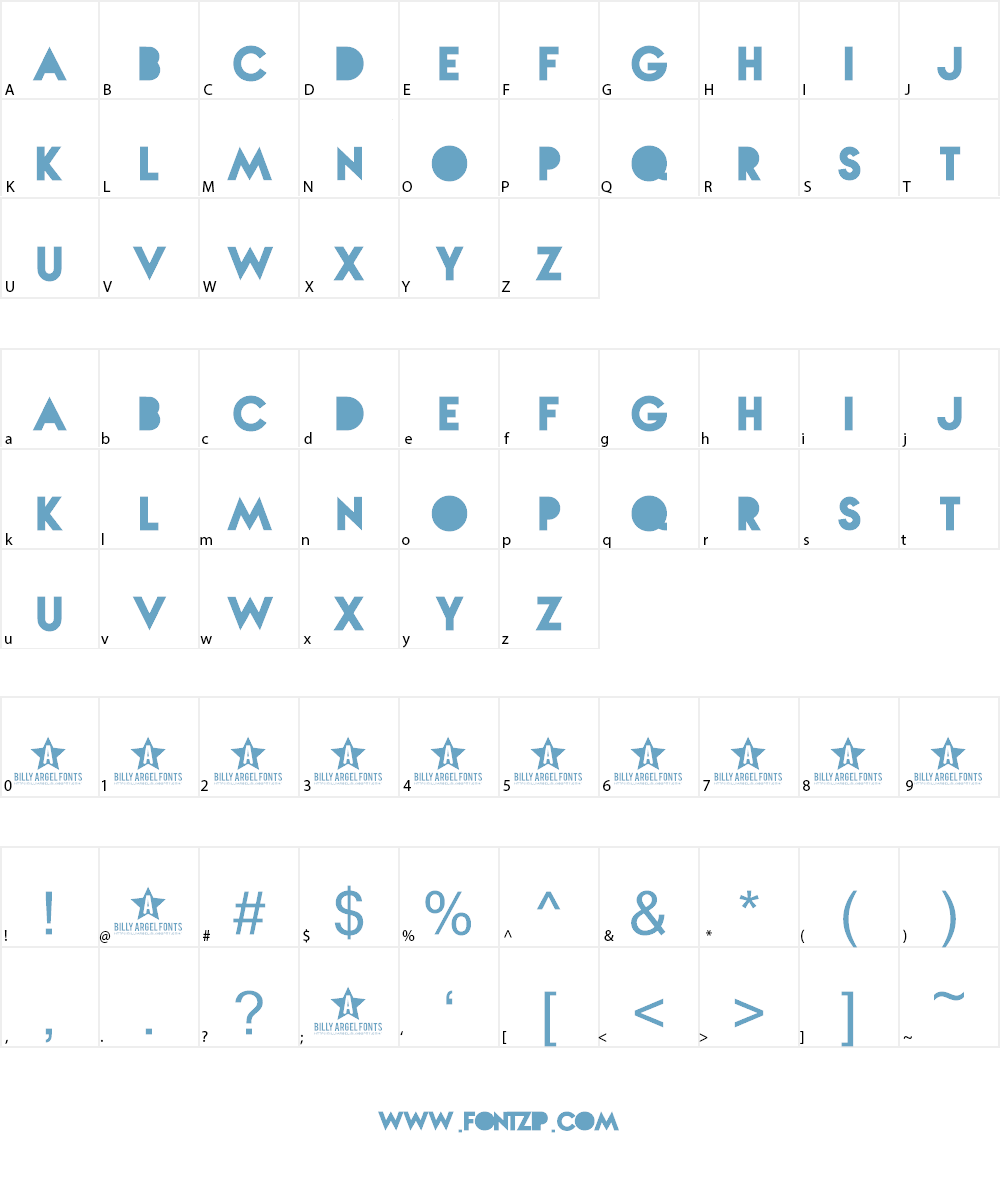 Nova SOLID Font Character